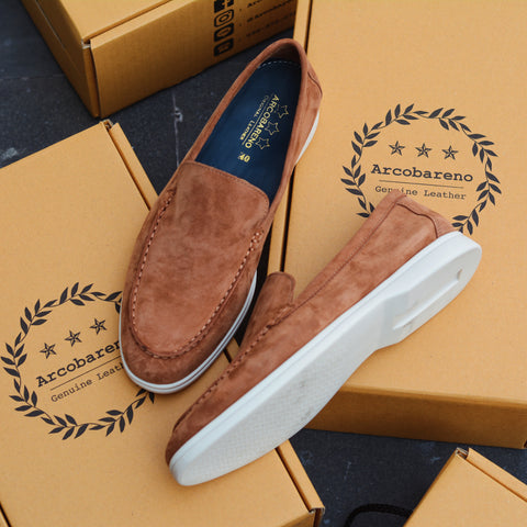 822 Arcobareno Classic Slip-on Suede Lamb Tan