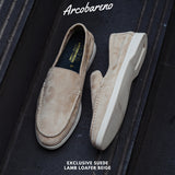 822 Arcobareno Classic Slip-on Suede Lamb Beige