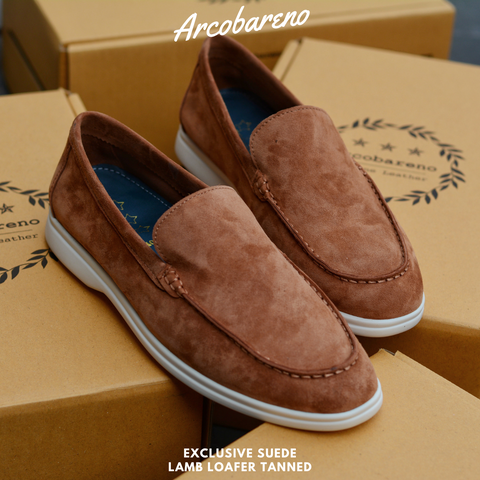 822 Arcobareno Classic Slip-on Suede Lamb Tan