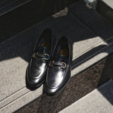 702 2in1 Horsebit Plait Loafer X Matt Black