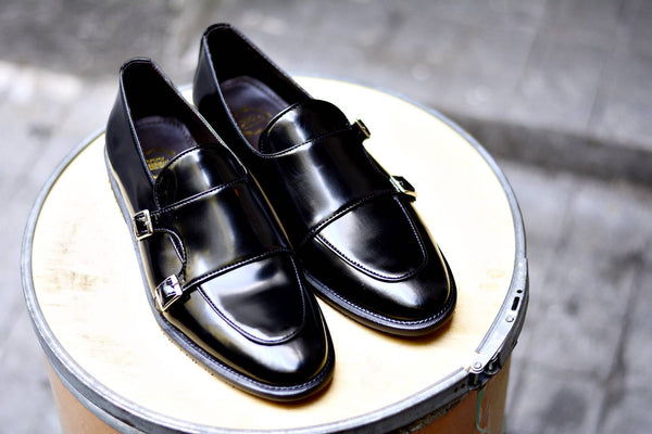 504 Double Monk Strap Black