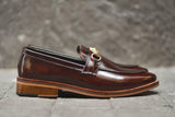 702-2 Horsebit Burgundy Loafer Wooden Sole