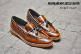505 Tassel Loafer Amber - Plaid - Wooden Soles