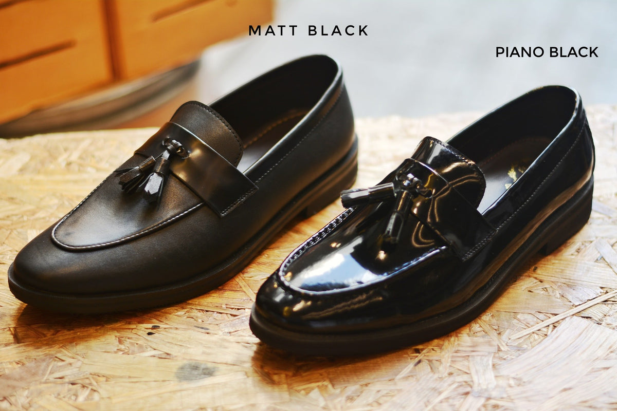 503 Tassel Loafer Matt Black Penny Tassels Arcobareno 8646