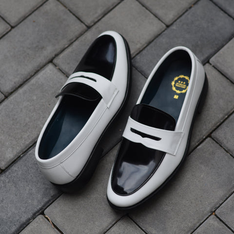 509 Penny Loafer Black&White