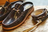 702 Wide Front Slipper Horsebit Burgundy
