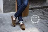 825 Boat Shoe - Olive+Caramel