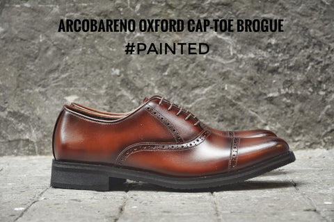 507-1 Brogue Shoe Burgundy Painted