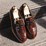 702 Horsebit Loafer VII Burgundy Wooden Soles