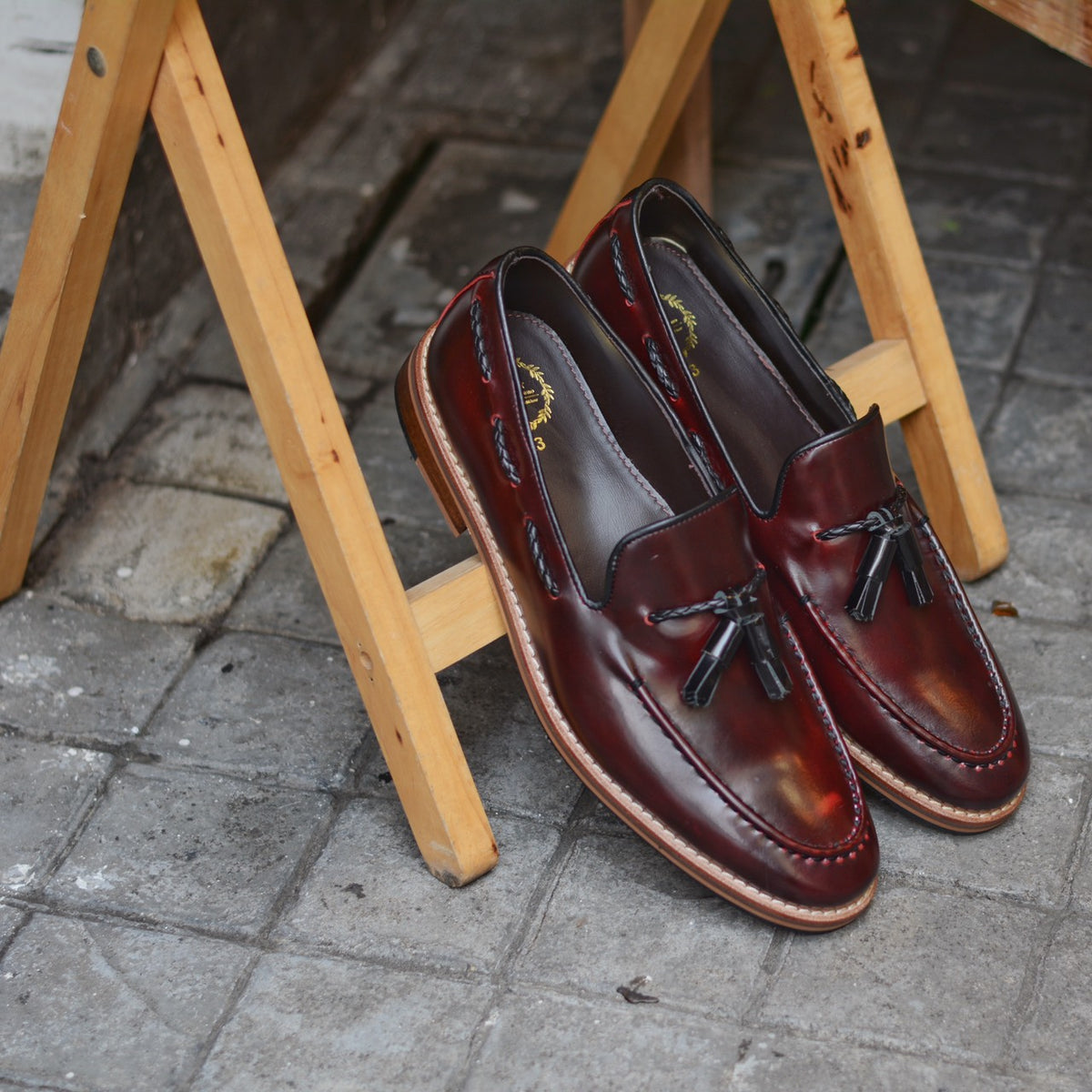 503 Tassel Loafer Cherry x Wooden Sole Arcobareno