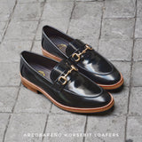 702 Horsebit Loafer PianoBlack Wooden Soles