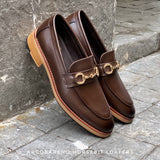 702 Horsebit Loafer Mocha Wooden Soles