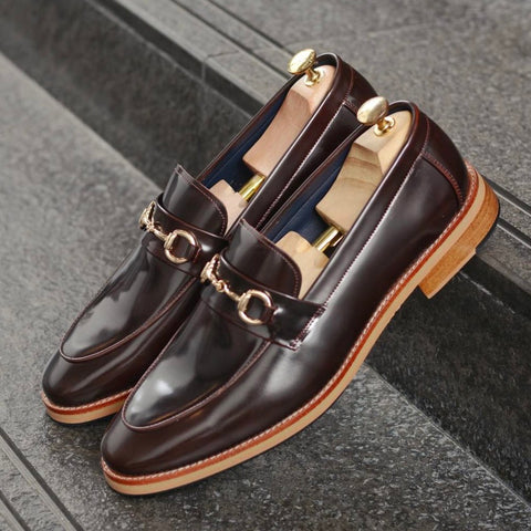 702 Horsebit Loafer Burgundy - Wooden Soles