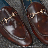 702-4 Horsebit Belgian Loafers Burgundy
