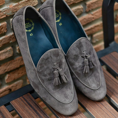 503-2 Belgian Loafers Suede Lamb ChillyGray