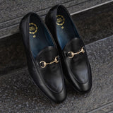 702-4 Horsebit Belgian Loafer MattBlack