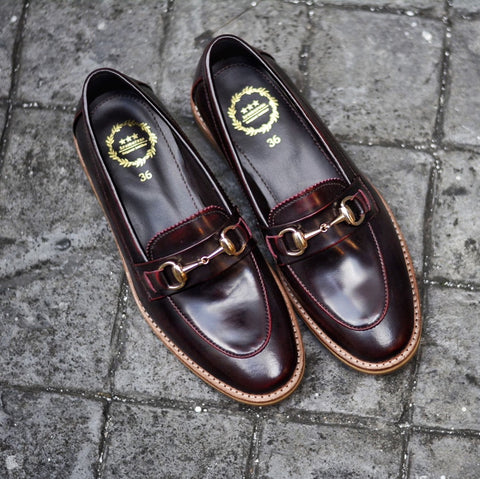703 Women Horsebit Loafer Burgundy