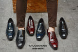 502-1 New Oxford Shoe Wingtip Italian Blue