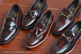 702 Horsebit Loafer Burgundy - Black Rubber Sole