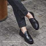 FT 509 Full Strap Penny Loafer Black