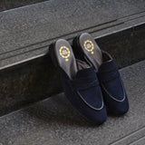 701 Penny Slipper SuedeLamb DeepBlue