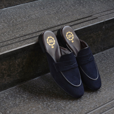 701 Penny Slipper SuedeLamb DeepBlue
