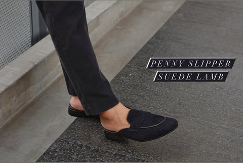 701 Penny Slipper SuedeLamb DeepBlue