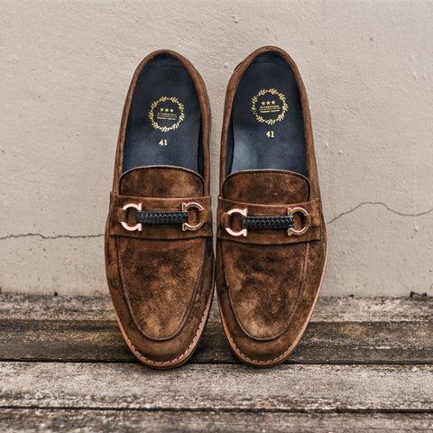 702 Horsebit Loafer VII Suede Lamb Tanned