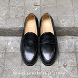 FT 509 Full Strap Penny Loafer Black