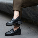 EXT 4-8 CM NERO Penny Loafer Matt Black