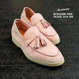 822 Arcobareno Tassel Slip-on Suede Lamb Blossom Pink