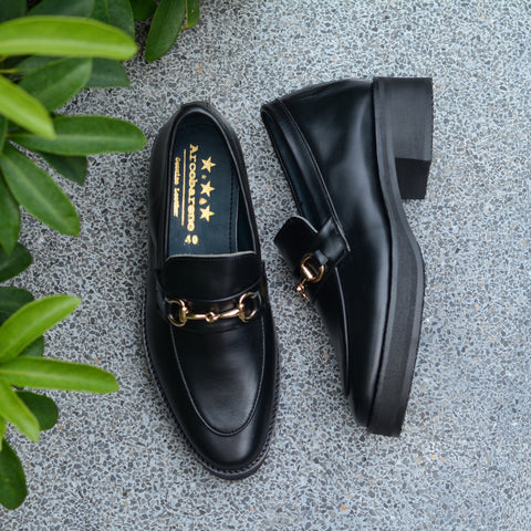 EXT 4-8 CM AERO Horsebit Loafer Matt Black