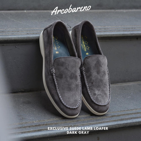 822 Arcobareno Classic Slip-on Suede Lamb Gray