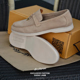 822 Arcobareno Classic Slip-on Charm Suede Lamb Beige