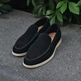 822 Arcobareno Classic Slip-on Suede Lamb Black