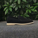 822 Arcobareno Classic Slip-on Suede Lamb Black