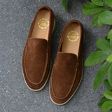 822 Arcobareno Classic Slip-on Suede Lamb Khaki