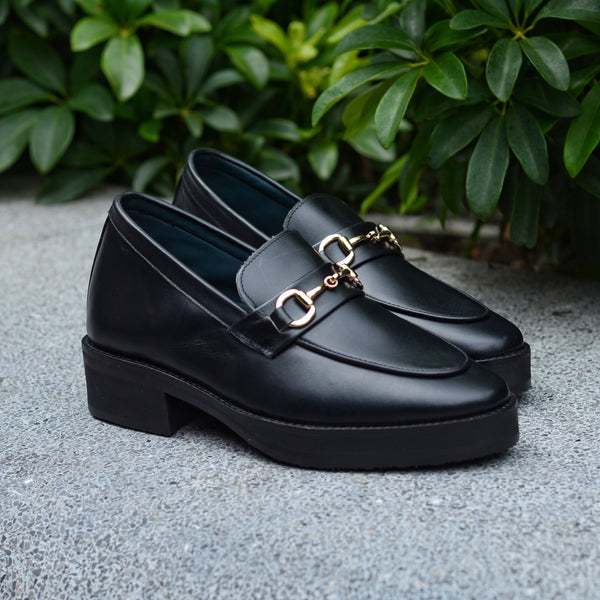 EXT 4-8 CM AERO Horsebit Loafer Matt Black