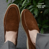 822 Arcobareno Classic Slip-on Suede Lamb Khaki