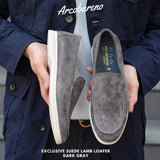 822 Arcobareno Classic Slip-on Suede Lamb Gray