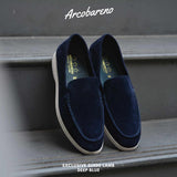 822 Arcobareno Classic Slip-on Suede Lamb Dark Blue