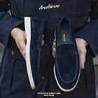 822 Arcobareno Classic Slip-on Suede Lamb Dark Blue