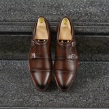 504 New Double Monk Strap Mocha Painted