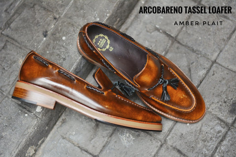 505 Tassel Loafer Amber - Plaid - Wooden Soles