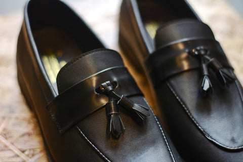 503 Tassel Loafer Matt Black Penny Tassels