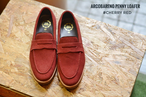 509 Suede Red Penny Loafers