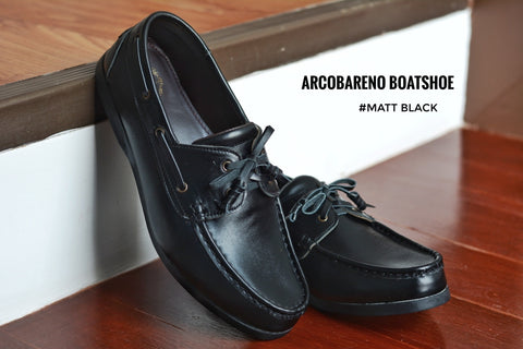 825 Boat Shoe - Matt Black