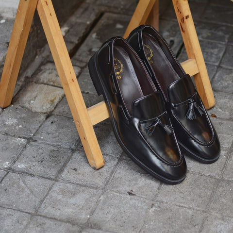 503 Tassel Loafer Black - Black Soles