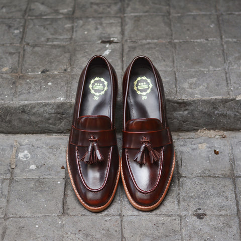 505 Tassel Loafer Strap Burgundy x Wooden Soles