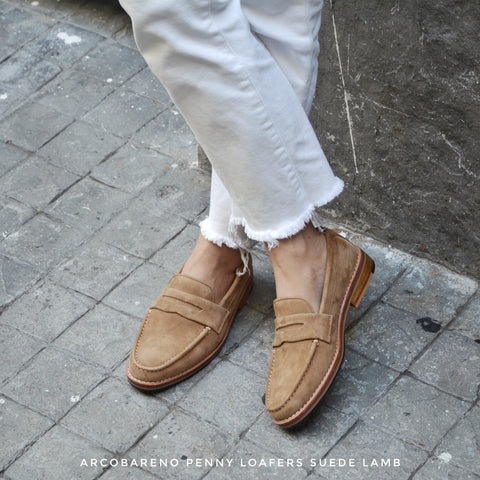 509 Penny Loafer X Suede Lamp Ivory Beige